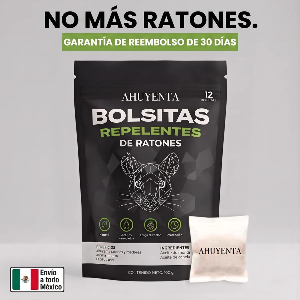 Bolsa Ahuyenta de 12 bolsitas repelentes de ratones