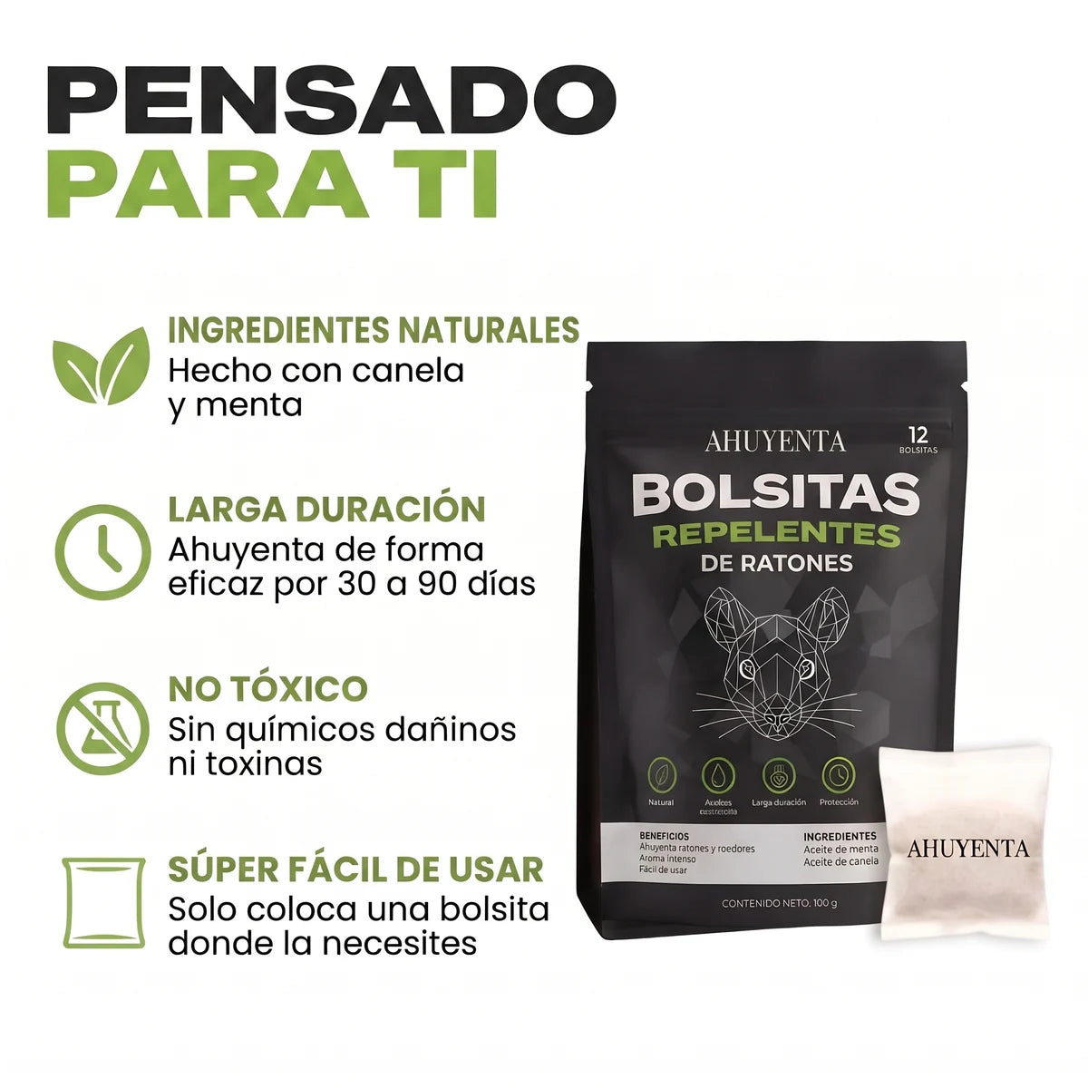 Bolsitas Ahuyenta: fáciles de usar y de larga duración